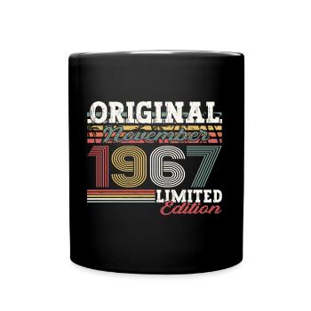 Original November 1967 55th birthday gift - Full Colour Mug - black - Front