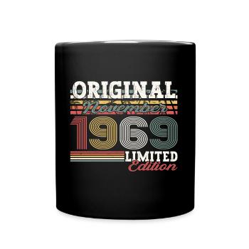 Original November 1969 53rd Birthday Gift - Full Colour Mug - black - Front