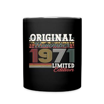 Original November 1971 51st birthday gift - Full Colour Mug - black - Front