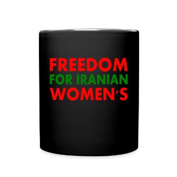 Freedom for iranian womens - Full Colour Mug - black - Front