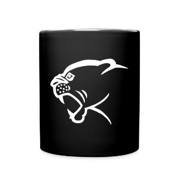 White panther head - Full Colour Mug - black - Front