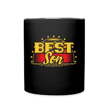 Sohn Geburt Junge Geschenkidee - Tasse einfarbig - Schwarz - Vorne