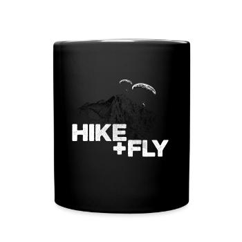 Hike & Fly Paragliding weiß - Tasse einfarbig - Schwarz - Vorne