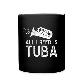 Tuba Tuba Cuivre Instrument Musique Fanfare - Mug uni - noir - Devant