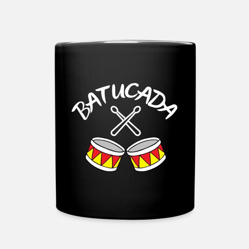 Batucada, Perkussion, Trommel - Tasse einfarbig - Schwarz