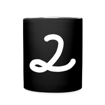 2 Number two white - Full Colour Mug - black - Front