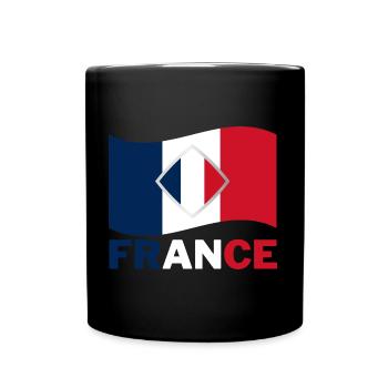 Maillot de football France I Football Drapeau Francis - Mug uni - noir - Devant