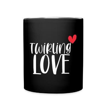 Twirling Love Baton Sport Cadeau - Mug uni - noir - Devant