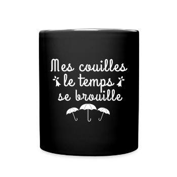 Bretagne, Bretagne humour, pluie - Mug uni - noir - Devant