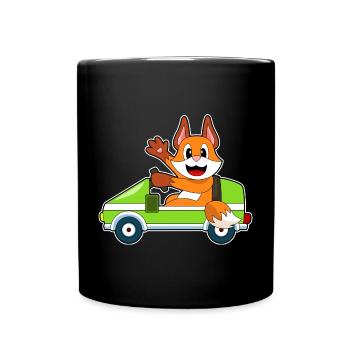 Fuchs Car - Full Colour Mug - black - Front