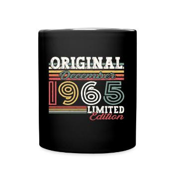 Né en décembre 1965 Cadeau de 57e anniversaire - Mug uni - noir - Devant