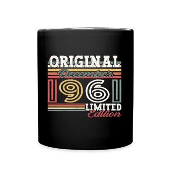 Born December 1961 61st birthday gift - Full Colour Mug - black - Front