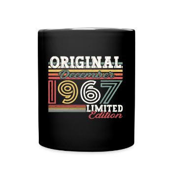 Original December 1967 55th birthday gift - Full Colour Mug - black - Front