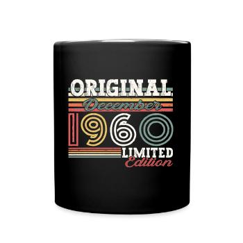 Né en décembre 1960 cadeau de 62e anniversaire - Mug uni - noir - Devant