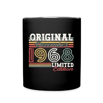 Original December 1968 54th Birthday Gift - Full Colour Mug - black - Front