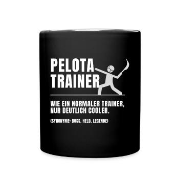 Pelota Trainer Definition - Tasse einfarbig - Schwarz - Vorne