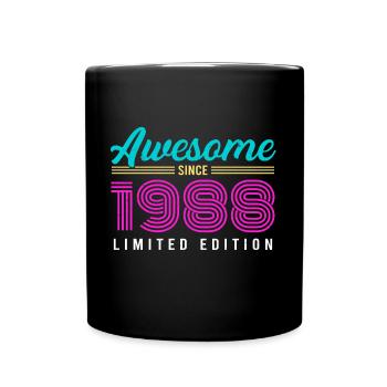1988 Vintage Retro Geburtstag Geschenk - Tasse einfarbig - Schwarz - Vorne