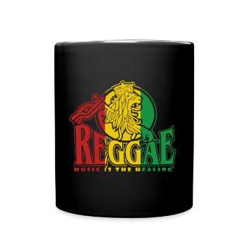 Reggae music is the healing - Full Colour Mug - black - Front