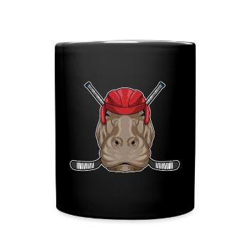 Nilpferd Eishockey Eishockeyschläger - Tasse einfarbig - Schwarz - Vorne