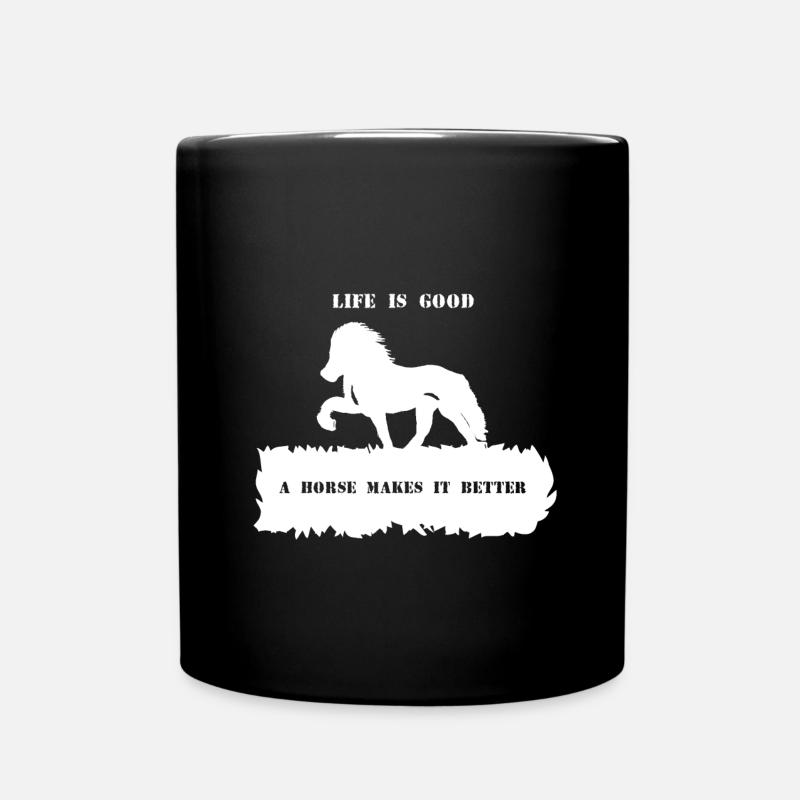 Proverbe 2 avec cheval 1 blanc - Mug uni - noir
