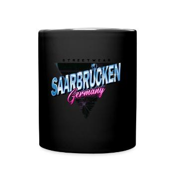 Saarbrücken Germany City Vintage Retro - Full Colour Mug - black - Front