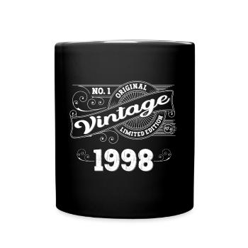 Né 1998 25ème anniversaire Cadeau homme / femme - Mug uni - noir - Devant