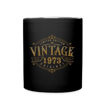 Vintage Rustic Gold Limited Edition 1973 - Full Colour Mug - black - Front