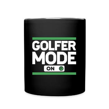 Golfspieler Golfer Mode Golfen Golf - Tasse einfarbig - Schwarz - Vorne