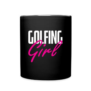 Golf Golfer Skills Golfspieler Golfen - Tasse einfarbig - Schwarz - Vorne