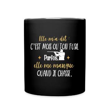 Humour Papy Chasse humoristique Papi Chasseur Tee - Mug uni - noir - Devant