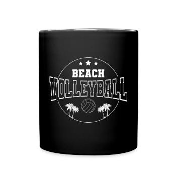 Beachvolleyball - Tasse einfarbig - Schwarz - Vorne