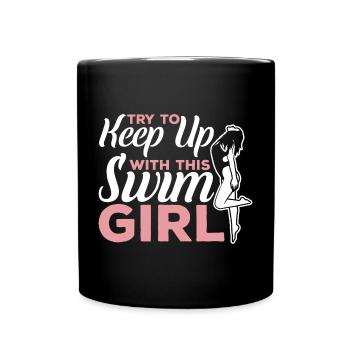 Nageur - Mug uni - noir - Devant