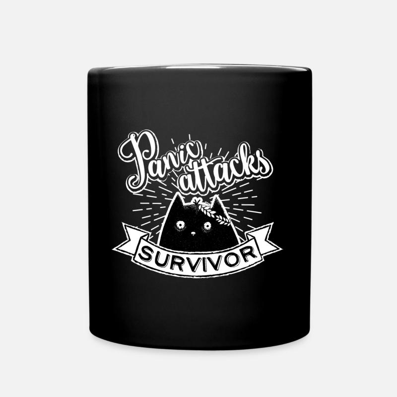 Panic Attacks Survivor, noir et blanc, ver. 2 - Mug uni - noir