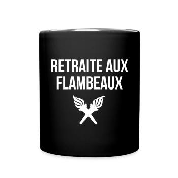 réforme des retraites, retraite aux flambeaux - Mug uni - noir - Devant