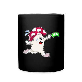 Jogging champignon sport de jogging - Mug uni - noir - Devant
