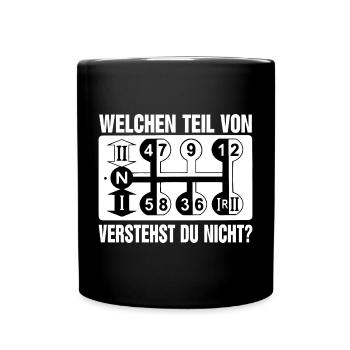 Belarus Gangschaltung - Du wirst es nie verstehen - Tasse einfarbig - Schwarz - Vorne