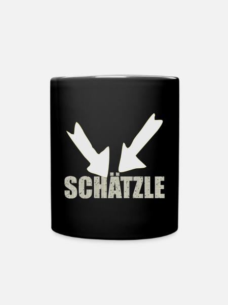 schätzle - Tasse einfarbig - Schwarz