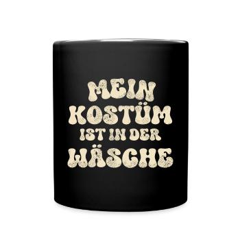 Karneval Fasching - Tasse einfarbig - Schwarz - Vorne