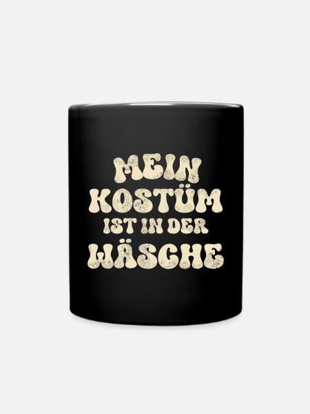 Karneval Fasching - Tasse einfarbig - Schwarz