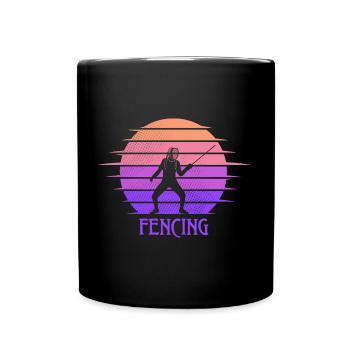 Fencing girls fencing épée fencer - Full Colour Mug - black - Front