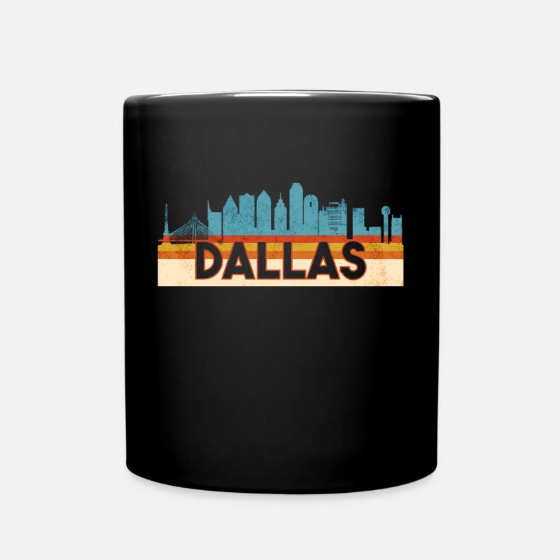 Dallas Texas Retro - Tasse einfarbig - Schwarz