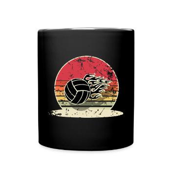 Volleyball - Tasse einfarbig - Schwarz - Vorne