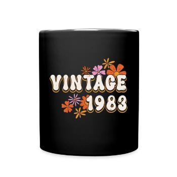 40. Geburtstag Vintage 1983 Frauen Geschenkidee - Tasse einfarbig - Schwarz - Vorne