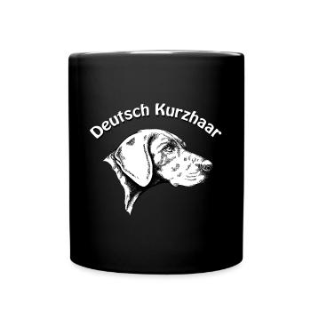 Dt. Kurzhaar - Tasse einfarbig - Schwarz - Vorne