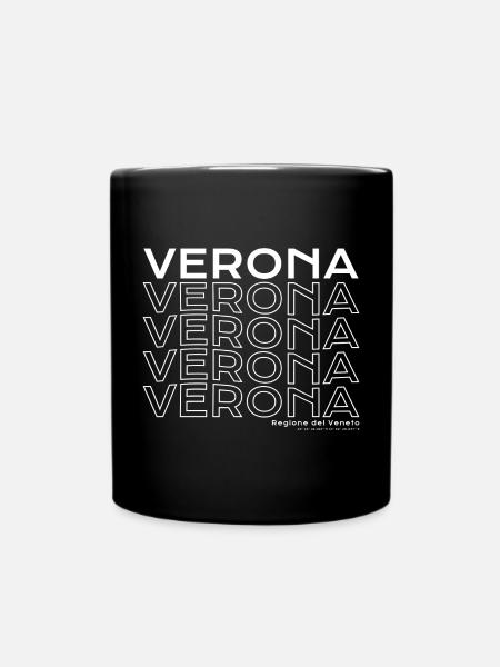 Verona Key Visual: Veneto Wiederholung - Tasse einfarbig - Schwarz