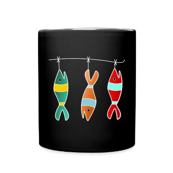 SARDINE. FISH. APRIL FOOL. EASTER. SEA - Full Colour Mug - black - Front