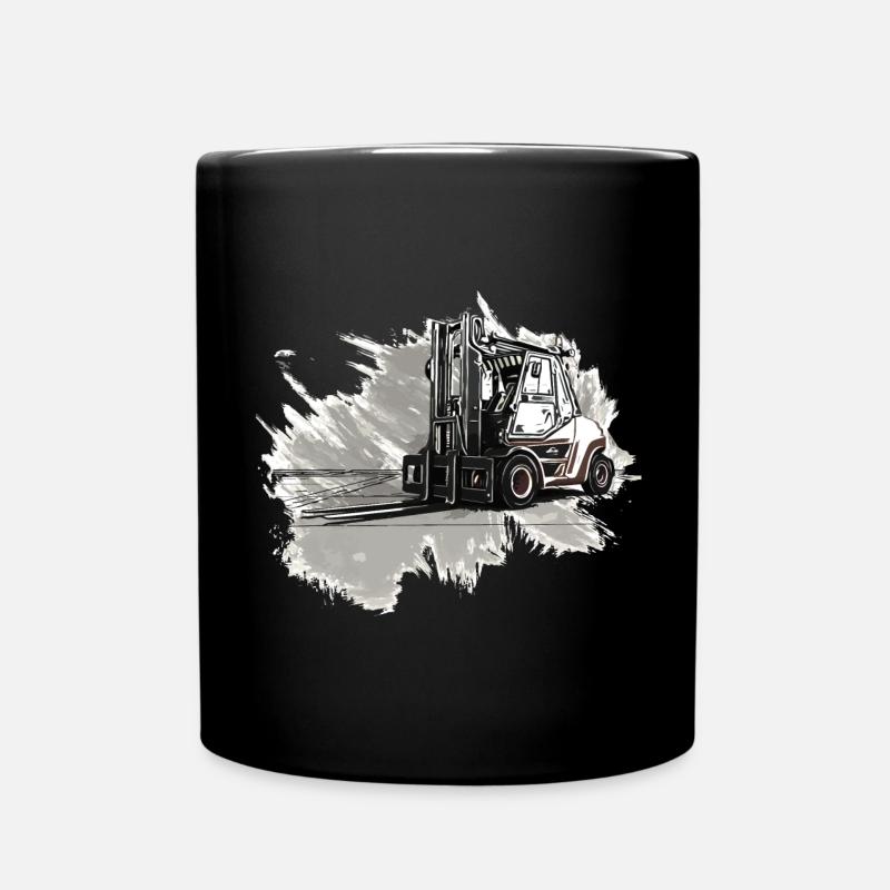 Gabelstapler - Tasse einfarbig - Schwarz