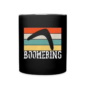 Boomerang Vintage Retro - Full Colour Mug - black - Front