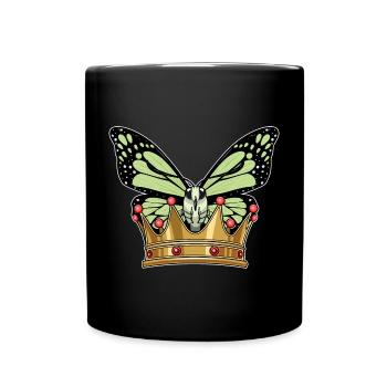 Couronne de papillon - Mug uni - noir - Devant