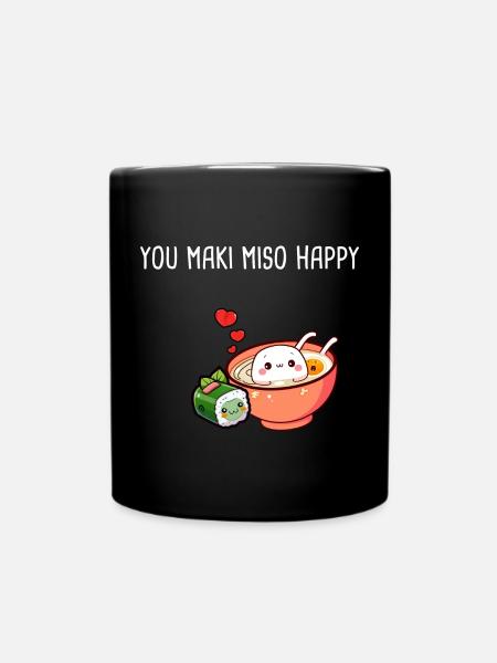 Kawaii Ramen You Maki Miso Happy - Full Colour Mug - black
